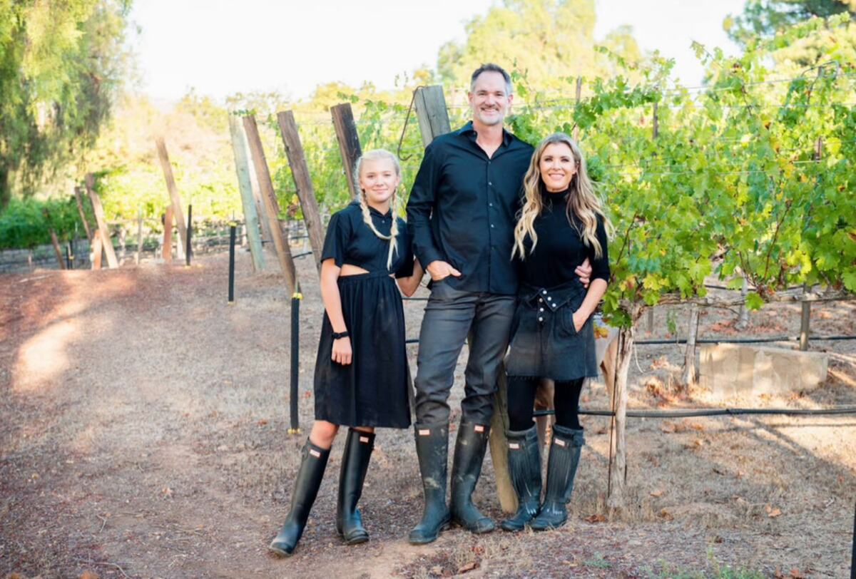 The Baker family among the vines