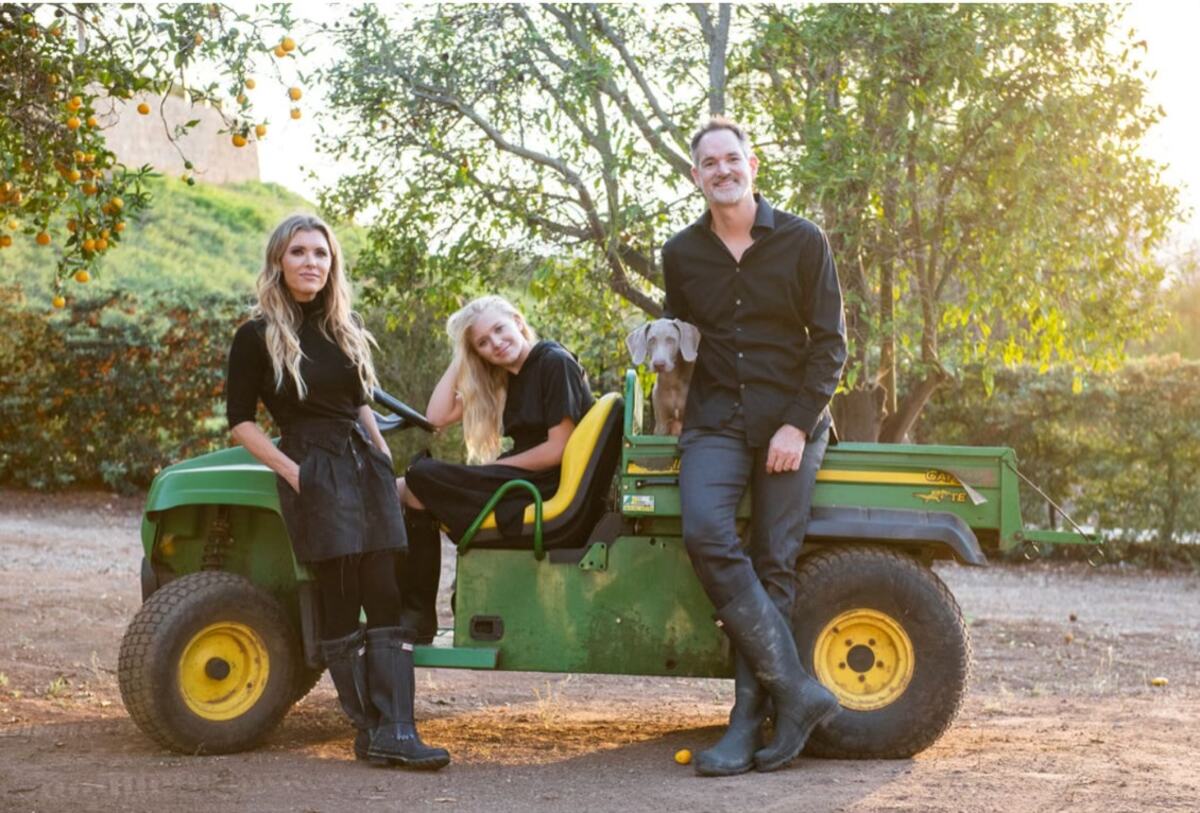 The Baker family at the vineyard
